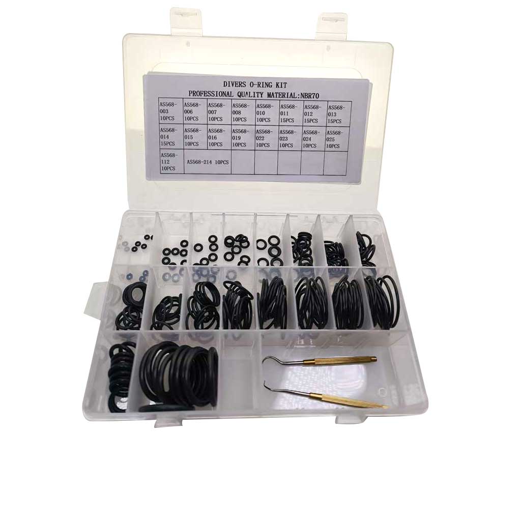 Aquatic Diving - 200PC Perlengkapan O-Ring Selam Scuba, Kit