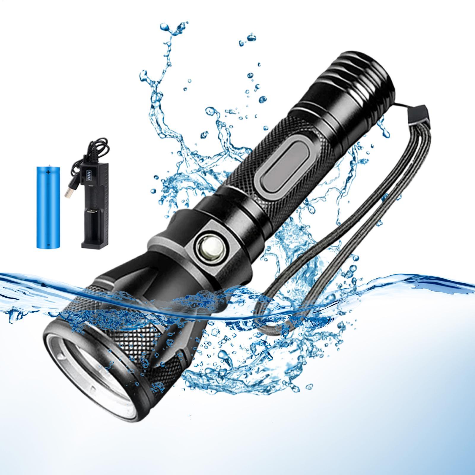 Aquatic Diving - Senter Selam LED 3-Mode, Daya Kuat,