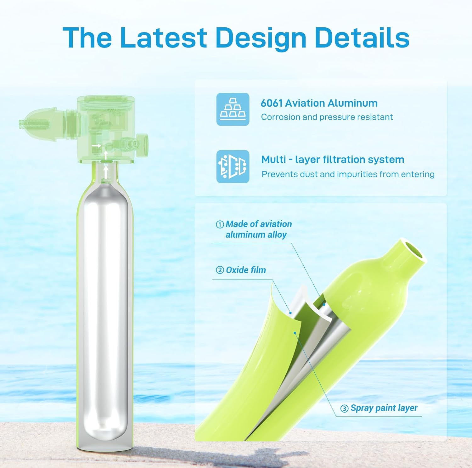 HOUVAN Tangki Selam Mini 0,5L  - Aquatic Diving ulasan dan harga